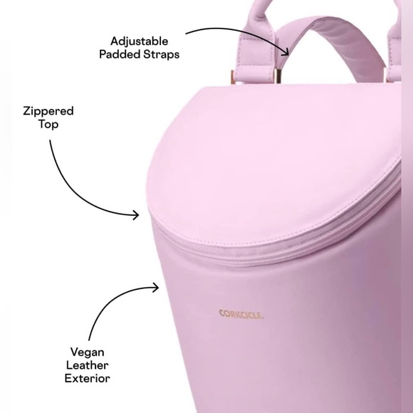 Corkcicle EOLA Cooler Backpack in Rose Quartz - Picture 2 of 7